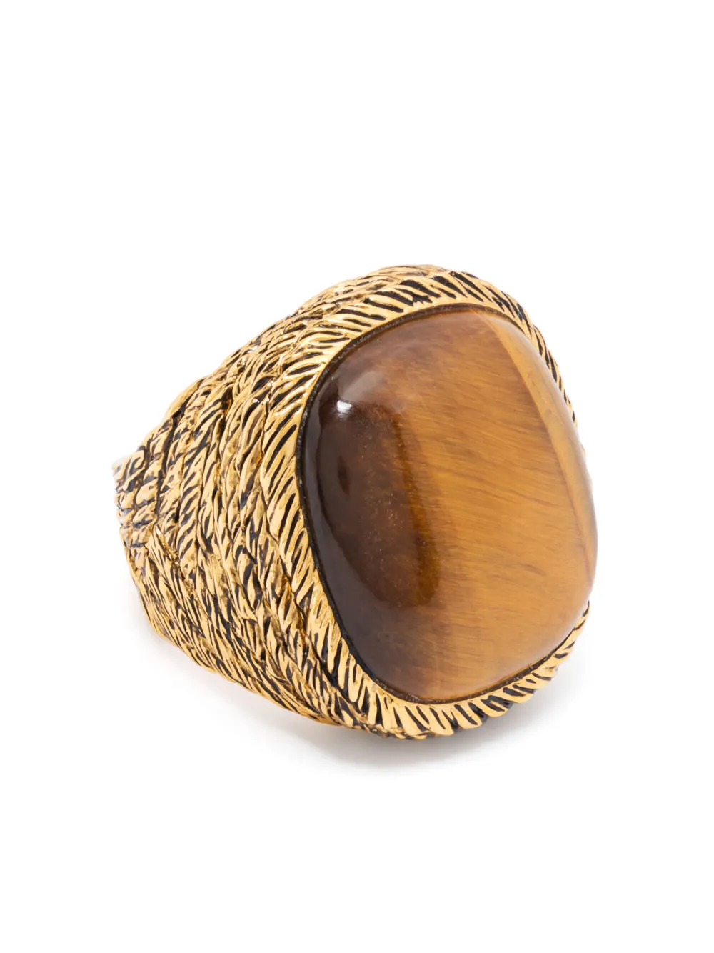 Aurelie Bidermann MIKI RING TIGER EYE - ゴールドトーン Aurelie Bidermann MIKI RING TIGER EYE - ゴールドトーン