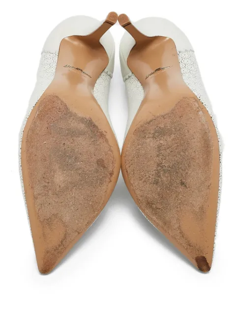 Ferragamo Pre-Owned zapatillas con puntera en punta y tacón de 115mm 2023