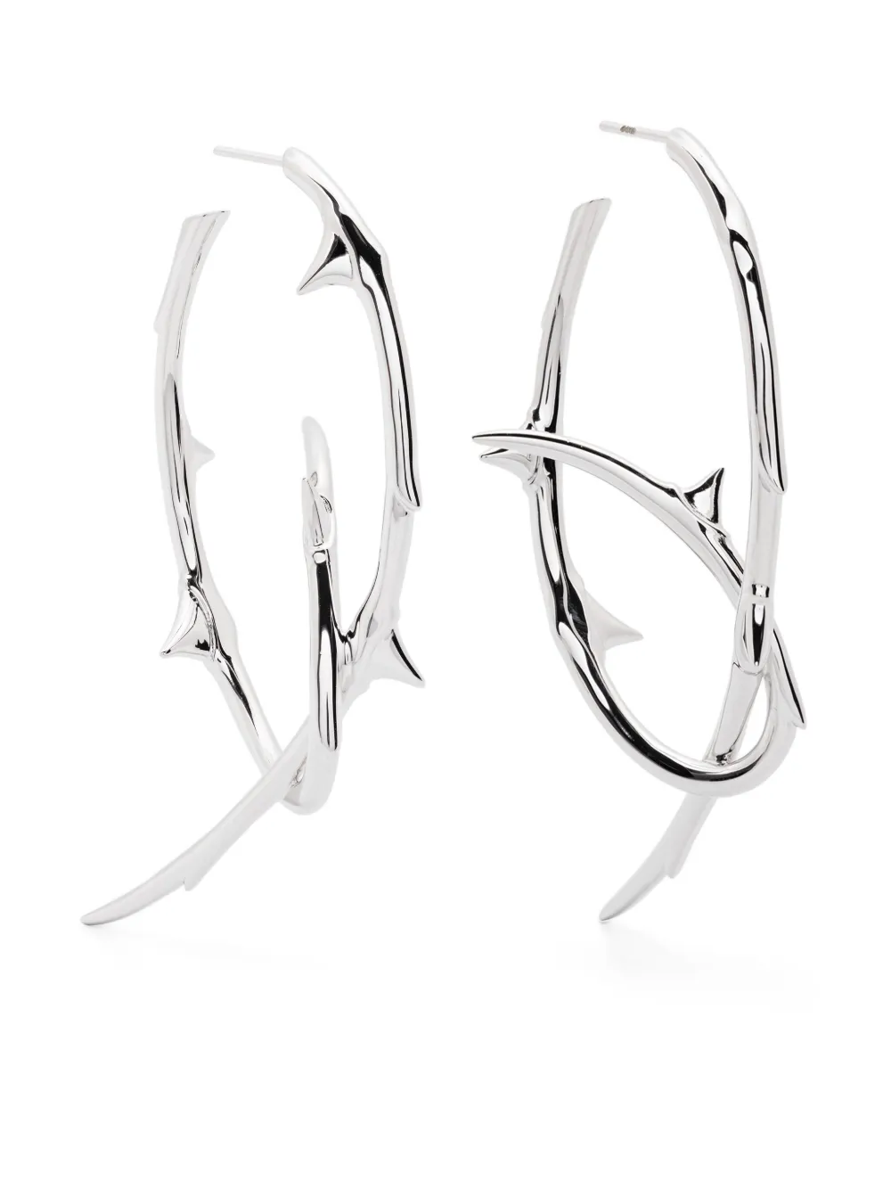 Rose Thorn Statement hoop earrings