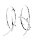 Shaun Leane Rose Thorn Statement hoop earrings - Silver