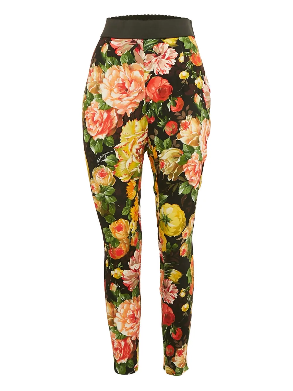 Pre-owned Dolce & Gabbana Floral-print Trousers