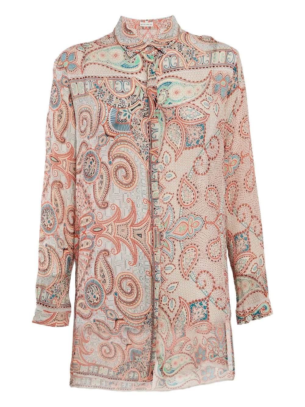 Etro Pre-Owned paisley-print shirt | Orange | Image 1
