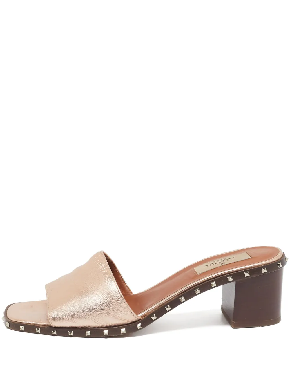 Pre-owned Valentino Garavani 50mm Rockstud-embellished Sandals