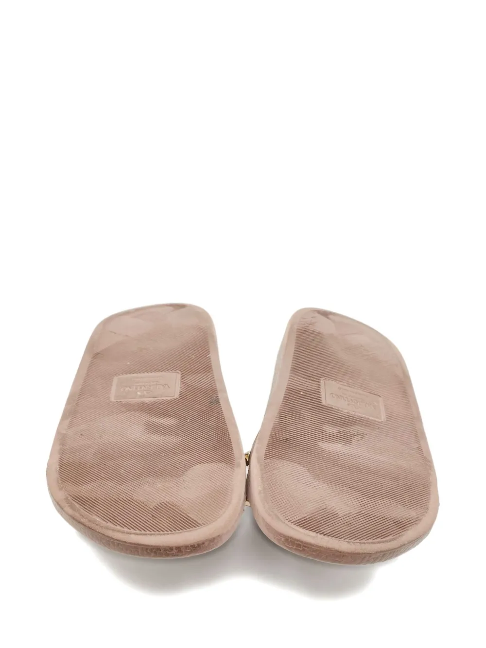 Pre-owned Valentino Garavani Studded Rubber Slides
