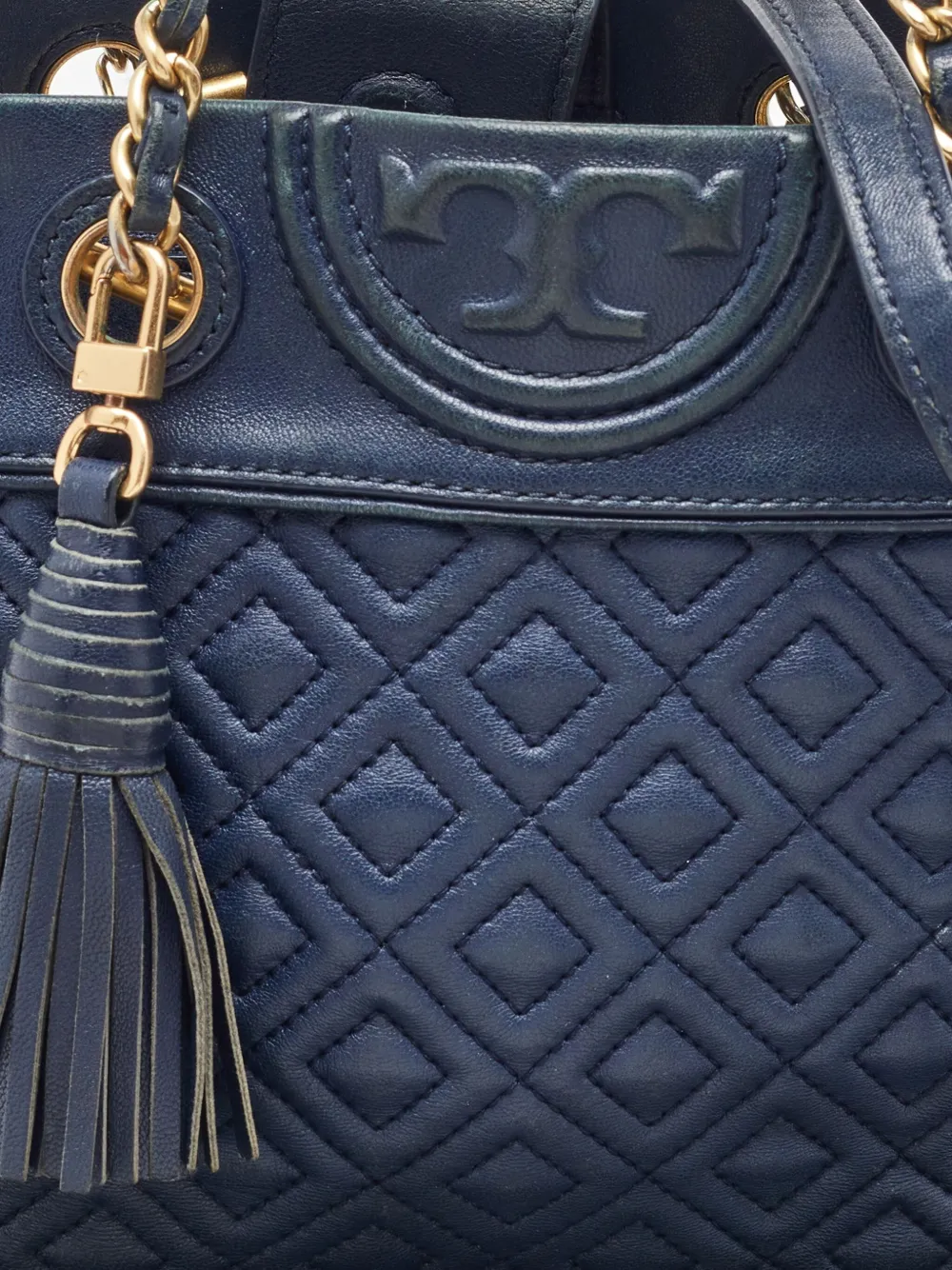 Pre-owned Tory Burch  Quilted Leather Tote Bag