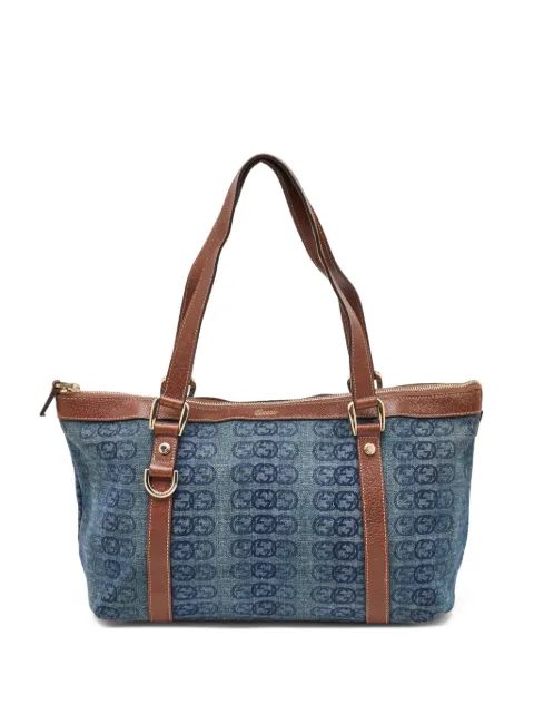 Gucci Pre-Owned tote de mezclilla con motivo Interlocking G