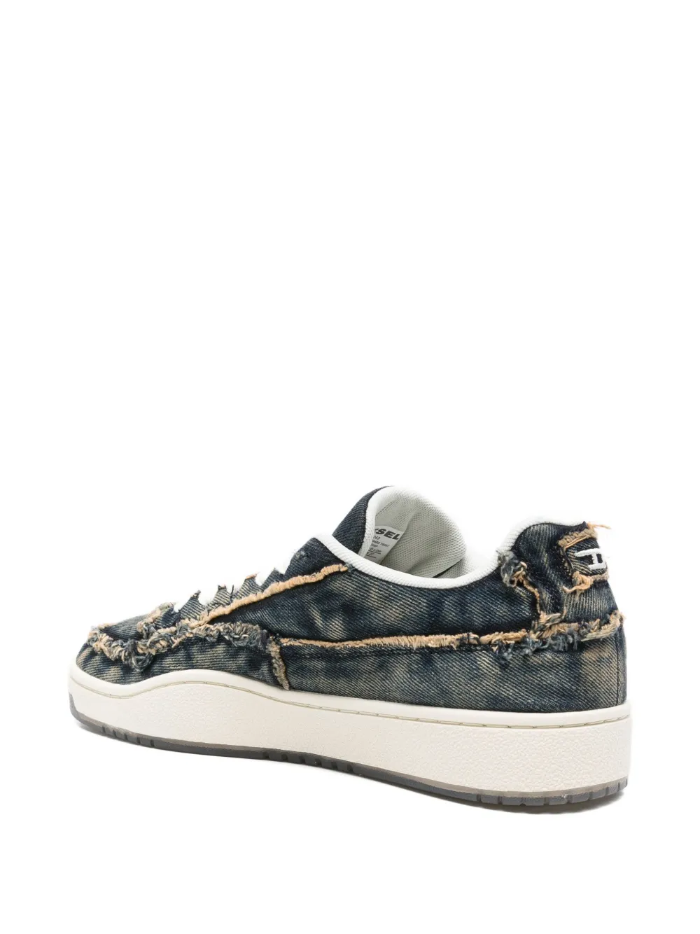Diesel frayed denim sneakers Blue