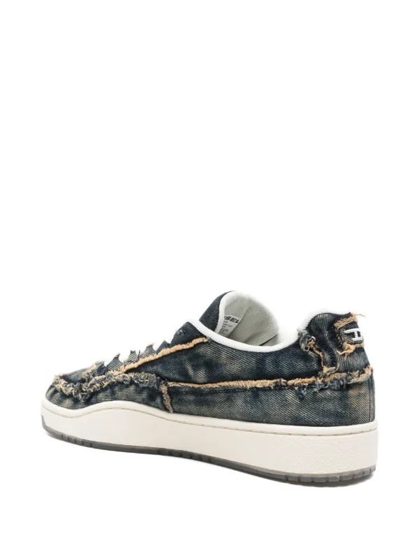 dnekeew様 Diesel Frayed Denim Sneakers | Blue | FARFETCH