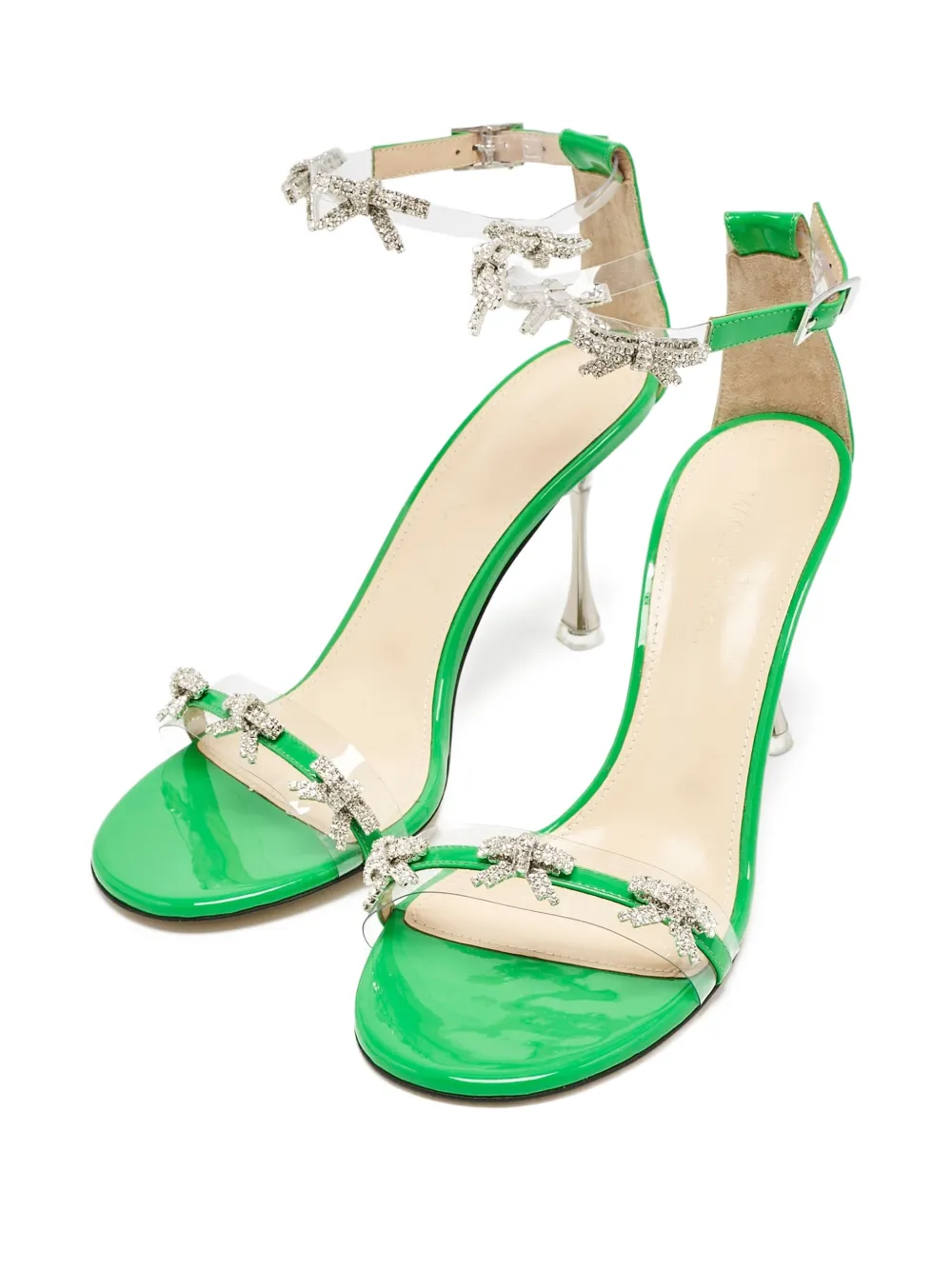 MACH & MACH pre-owned 90m Crystal Bow embellished sandals | Image 2