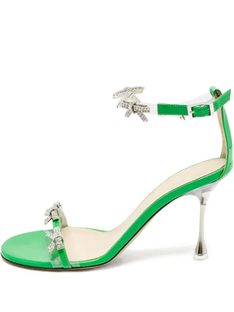 MACH & MACH pre-owned 90m Crystal Bow embellished sandals