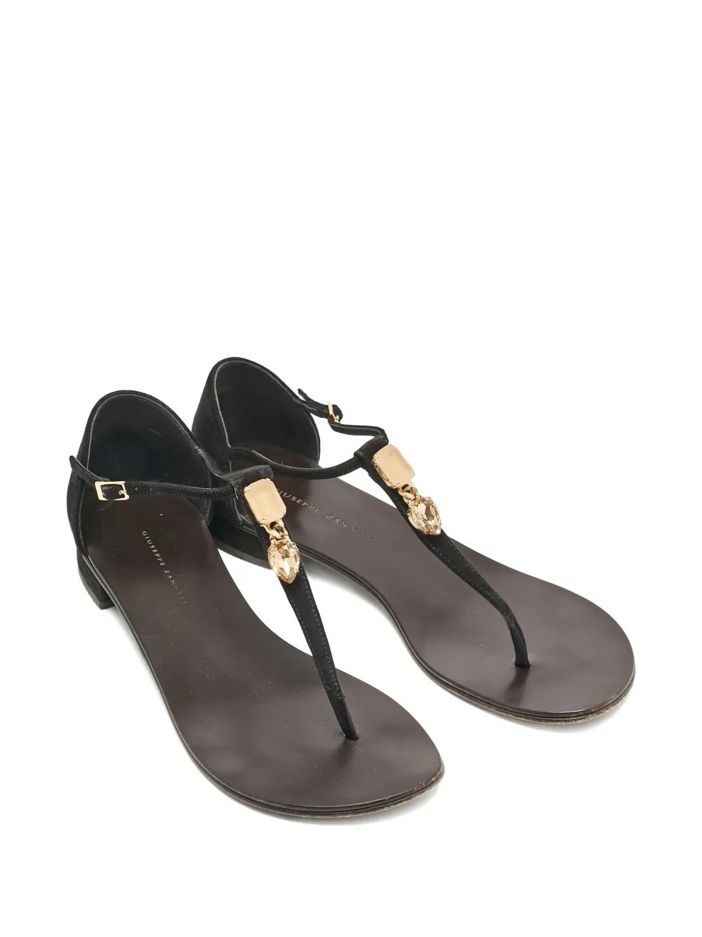 Giuseppe Zanotti Vintage Sandalen verfraaid met kristallen - Zwart