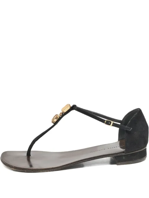 Giuseppe Zanotti Vintage leather crystal-embellished sandals