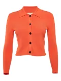 SANDRO pre-owned ribbed button-front cardigan - Red