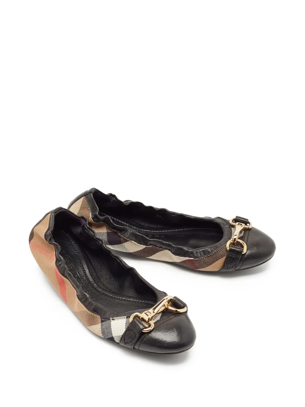 Burberry Pre-Owned House geruite ballerina's - Zwart