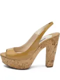 Prada Pre-Owned 125mm platform peep-toe slingback pumps - Neutrals