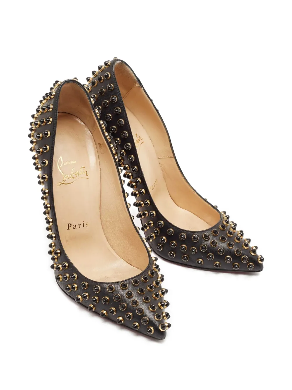 Christian Louboutin Pre-Owned 105 mm stiletto pumps verfraaid met spikes - Zwart