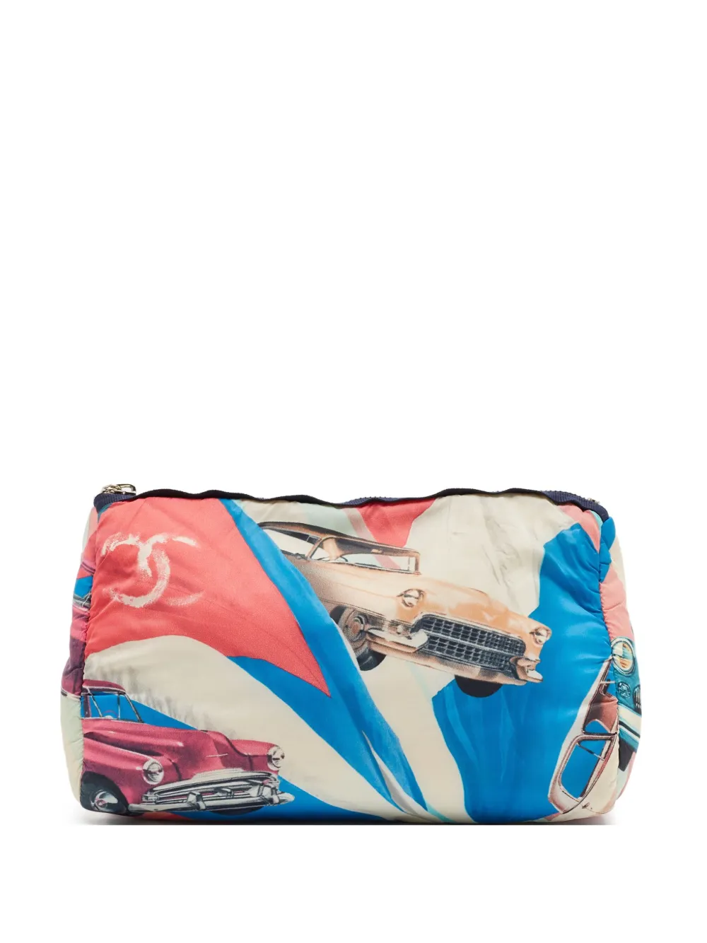 CHANEL Pre-Owned graphic-print clutch bag | Blue | Image 1