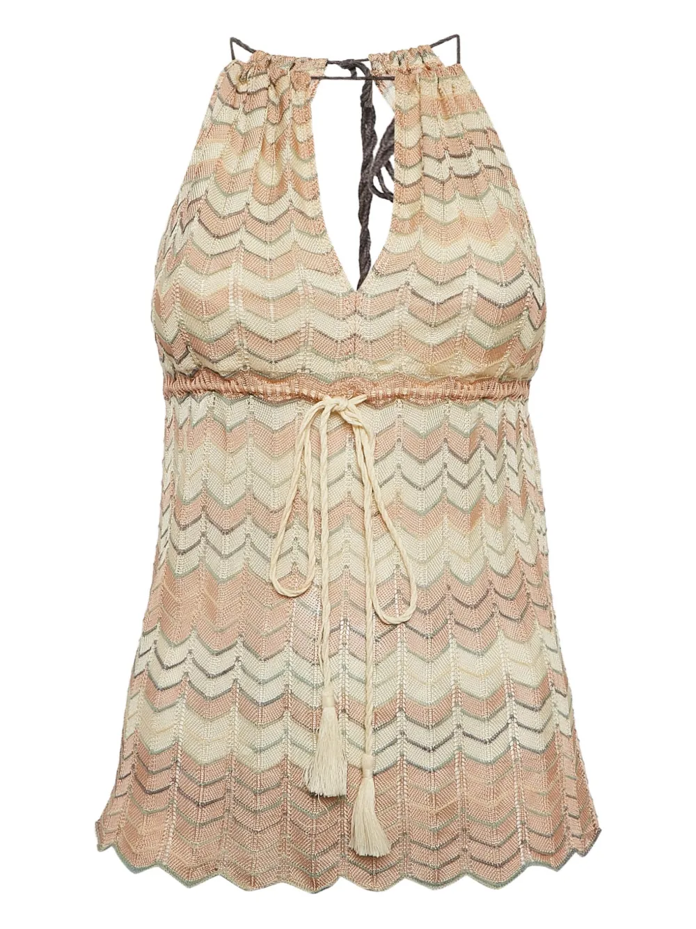 Missoni Pre-Owned zigzag-pattern top | Neutrals | Image 1