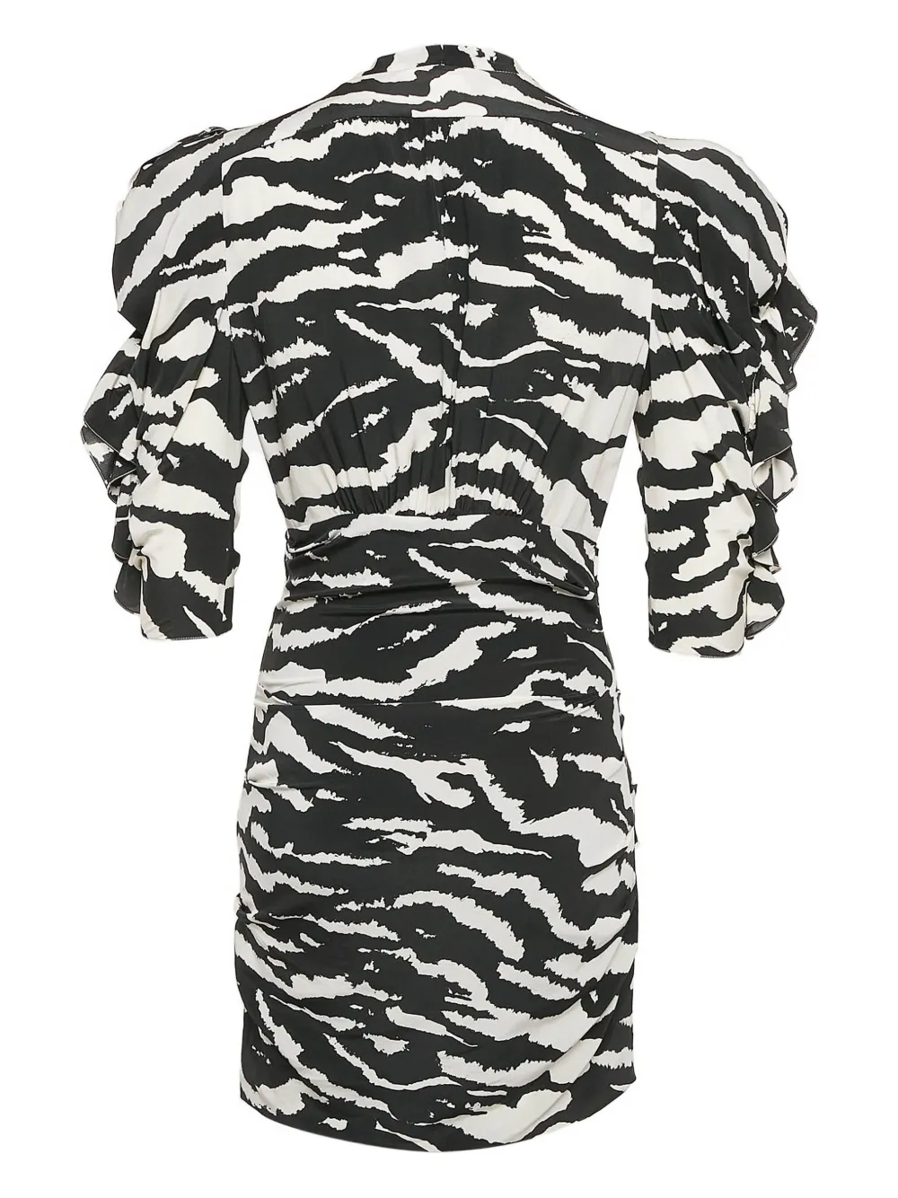 Isabel Marant Vintage zebra-print silk dress - Black