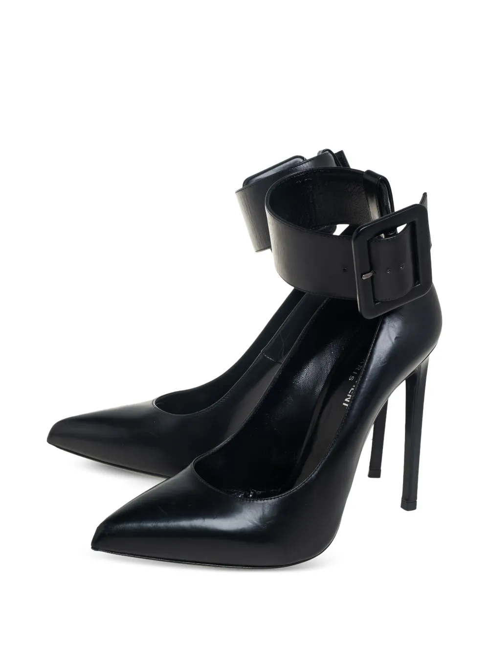 Saint Laurent Pre-Owned 125 mm leren pumps met hak - Zwart