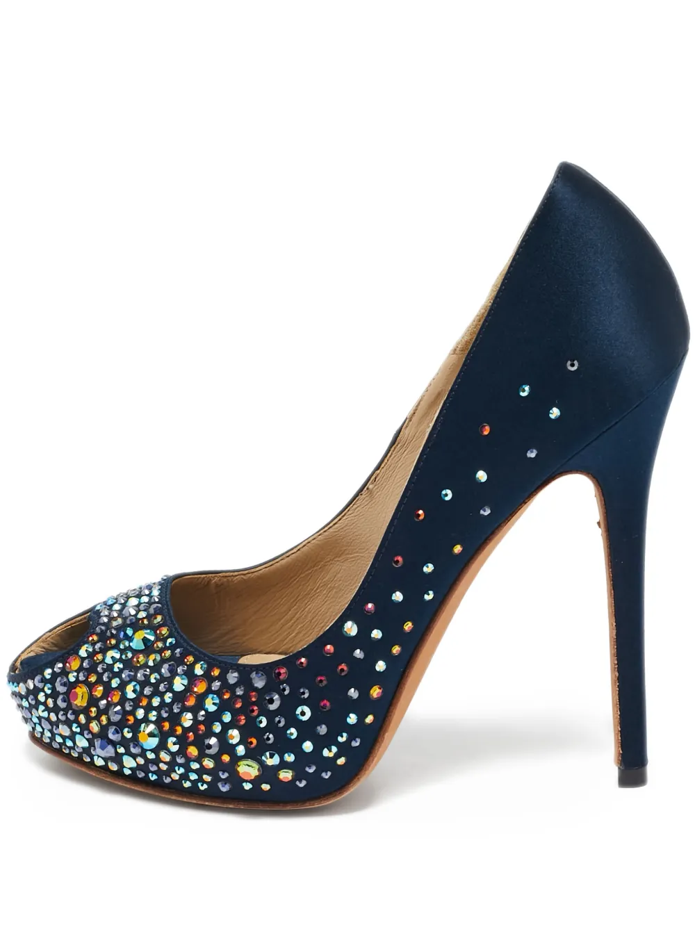 Alexander McQueen Pre-Owned 120mm crystal-embellished pumps | Blue | Image 1