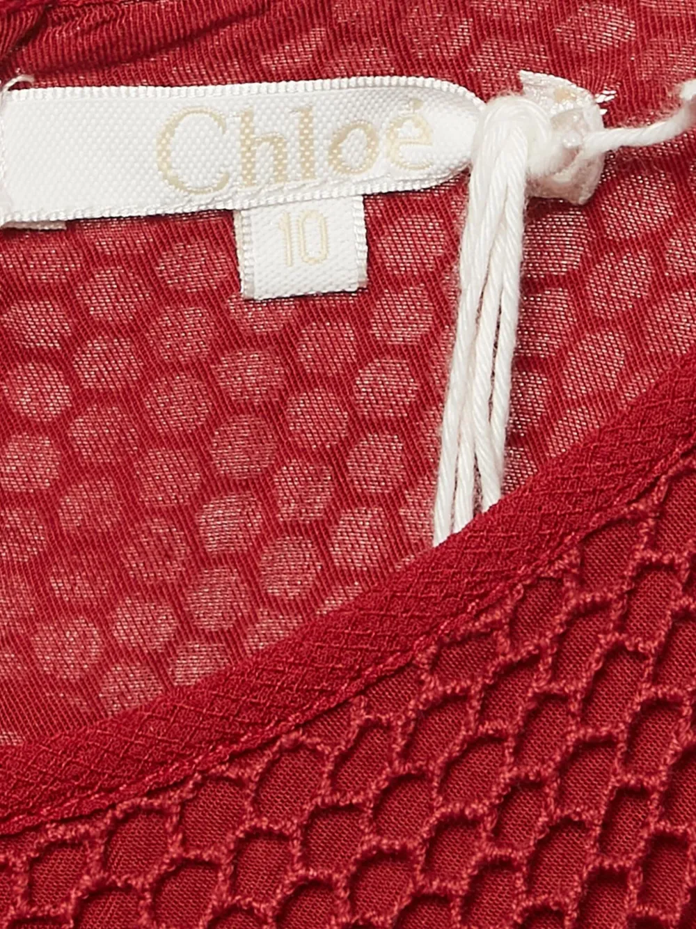 Chloé Pre-Owned Gehaakte top met ruches Rood