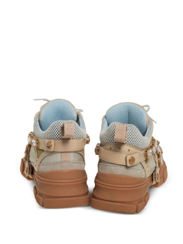 Gucci Pre-Owned Flashtrek Sneakers | Neutrals | FARFETCH CA