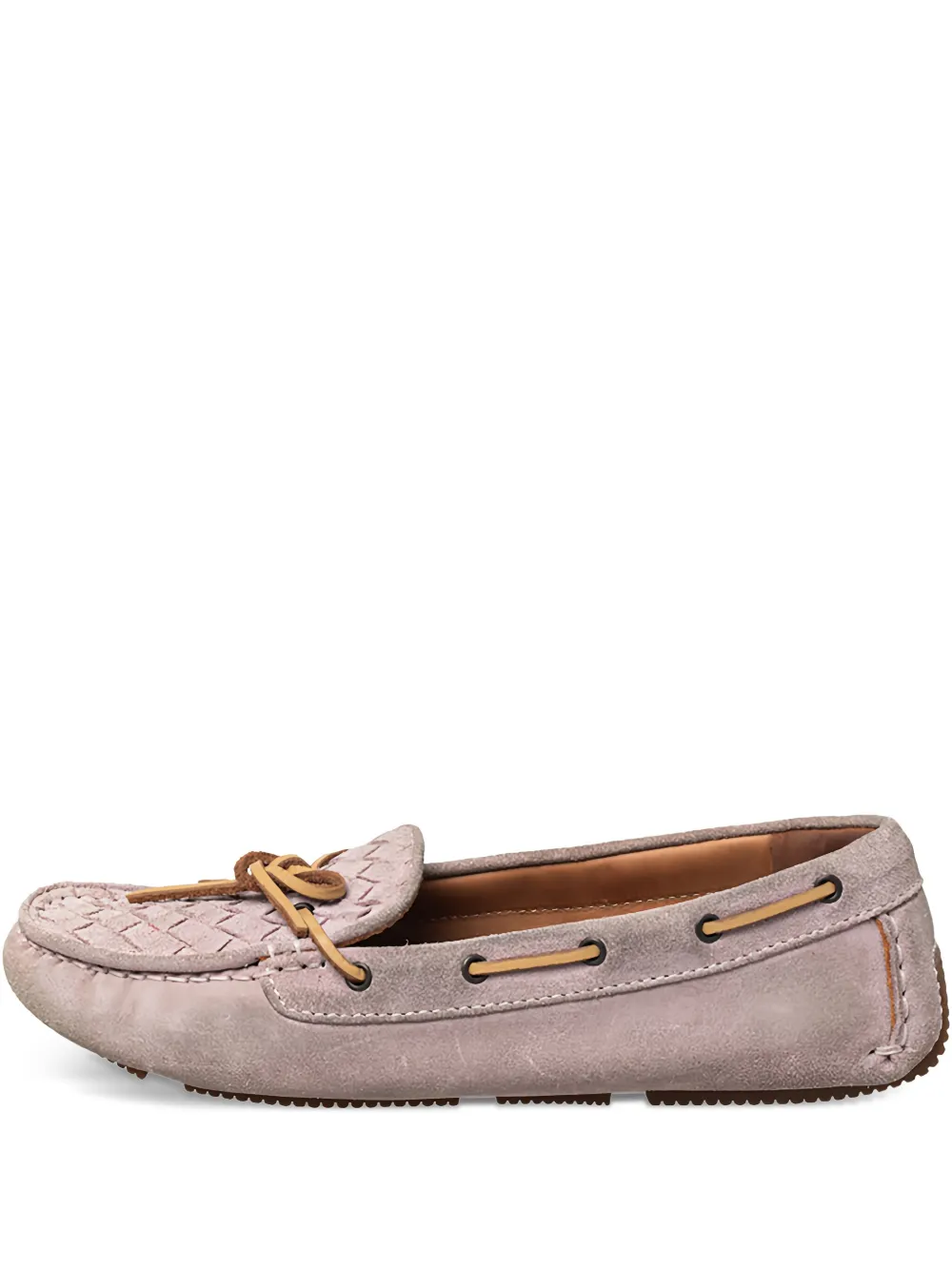 Bottega Veneta Pre-Owned Intrecciato suede loafers | Pink | Image 1