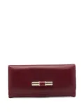 Jimmy Choo Pre-Owned metallic-clasp leather wallet - Red
