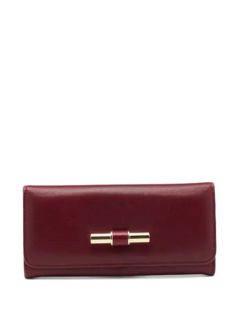 Jimmy Choo Pre-Owned metallic-clasp leather wallet