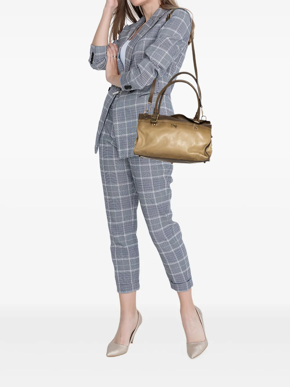 Burberry Pre-Owned dual-tone leather satchel bag | Image 2