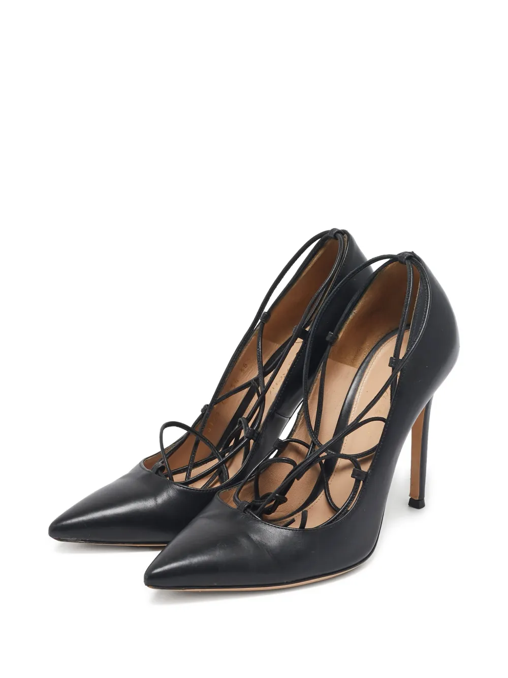 Gianvito Rossi Pre-owned 105 mm Femi pumps met veters - Zwart