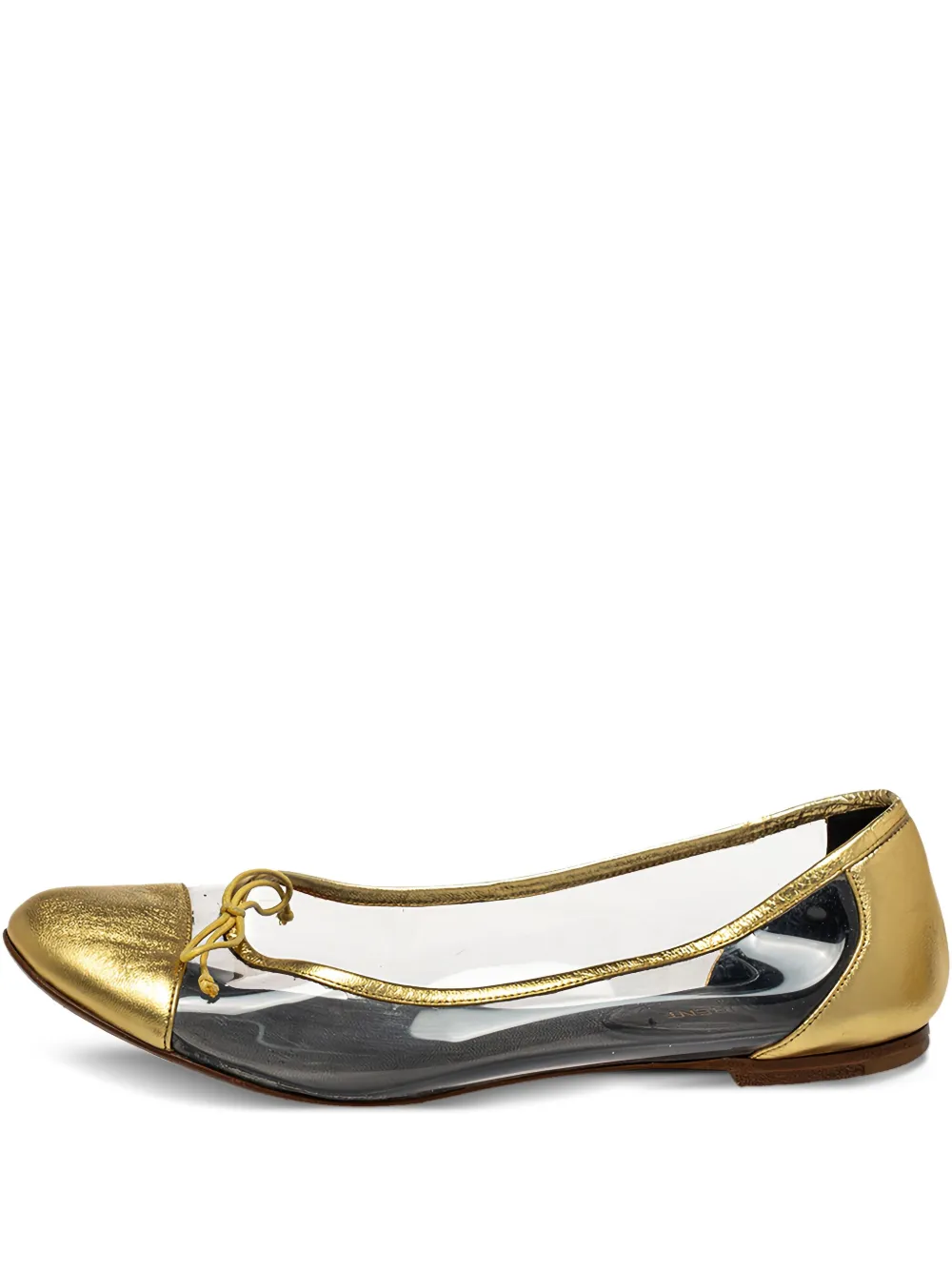 Saint Laurent Pre-Owned flats con paneles metalizados | dorado | Image 1