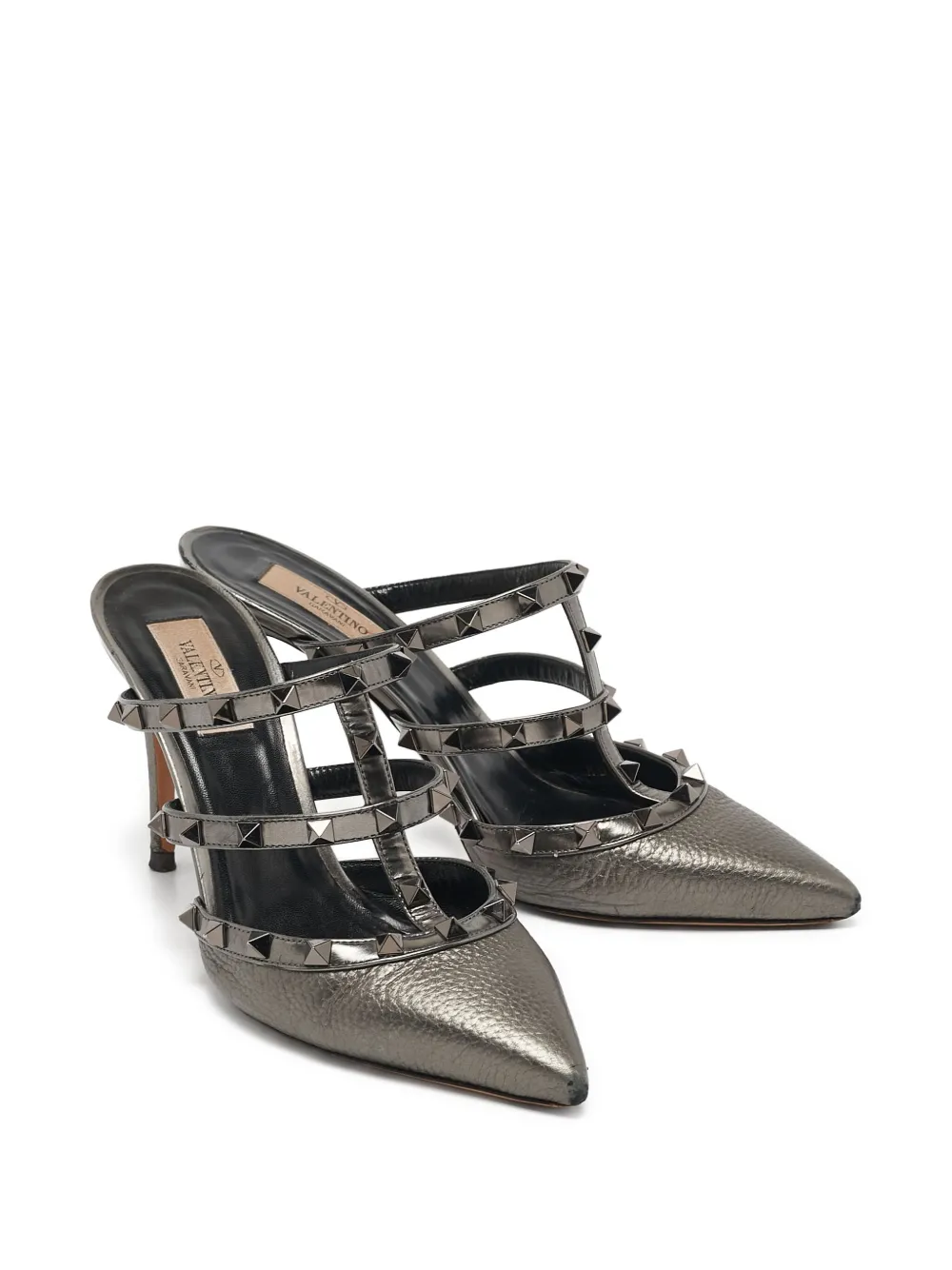 Valentino Garavani Pre-Owned 90 mm Rockstud muiltjes - Grijs