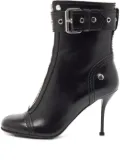 Alexander McQueen Pre-Owned zipped buckled boots - Black