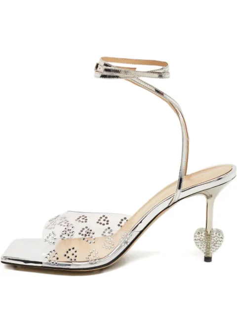 MACH & MACH Pre-owned heart heel-crystal sandals