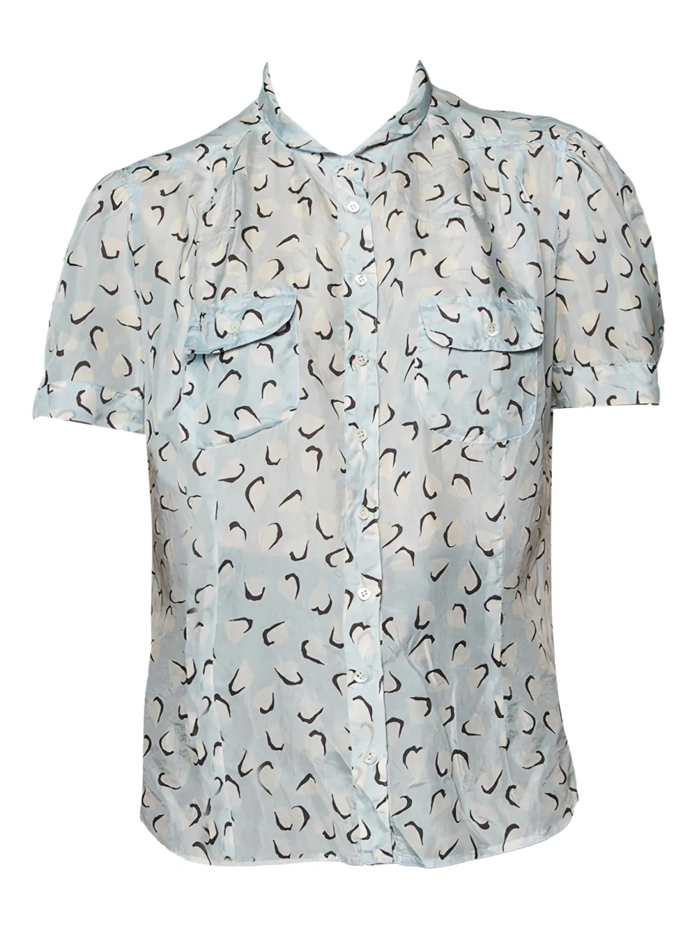 Weekend Max Mara 2023 Seidenbluse mit Print | Blau | Image 1