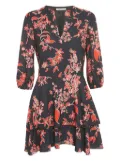 alice + olivia floral-print mini dress - Black