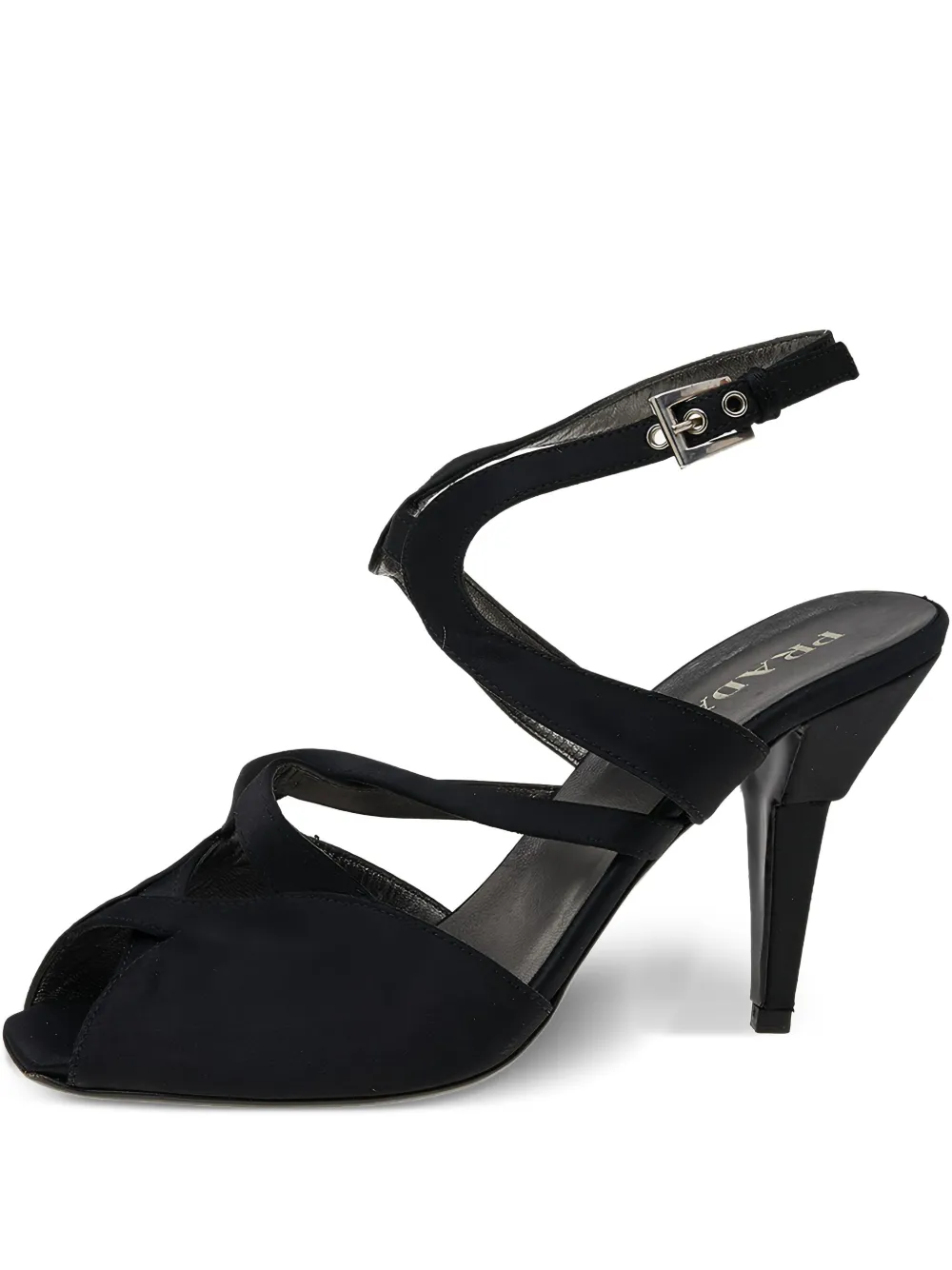 Prada Pre-Owned 100mm satin sandals | Black | Image 1