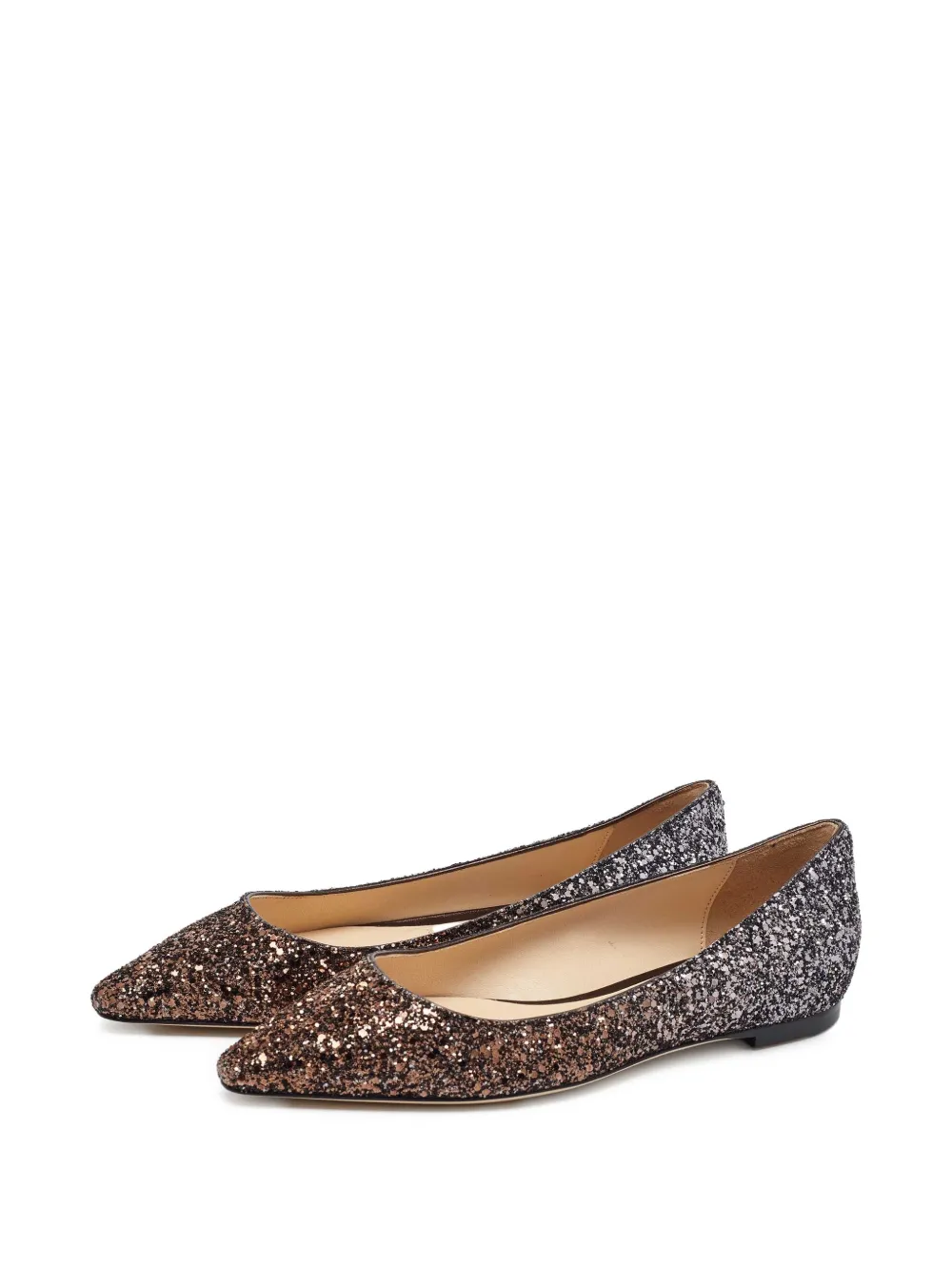 Jimmy Choo Pre-Owned Romy glitter-embellished pointed ballet flats | Image 2