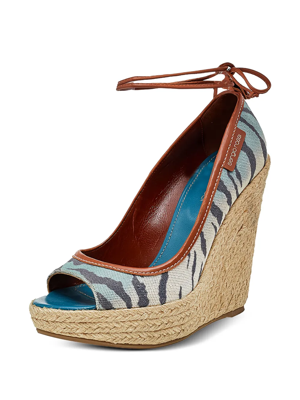Sergio Rossi Vintage 125mm animal-print wedge espadrilles | Image 2