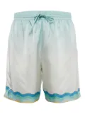 Casablanca gradient silk shorts - Blue