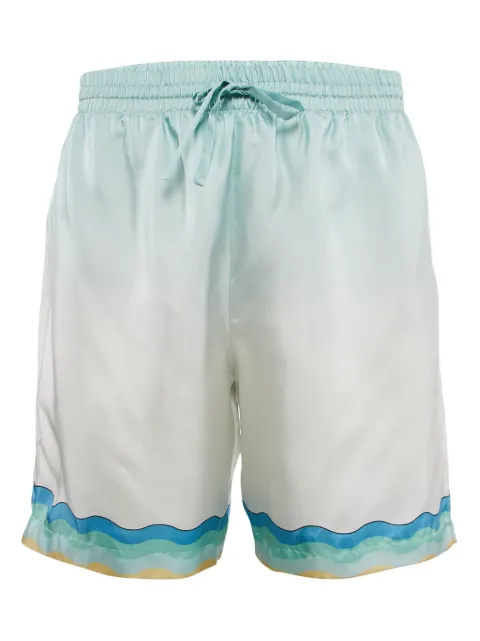 Casablanca shorts de seda con efecto degradado