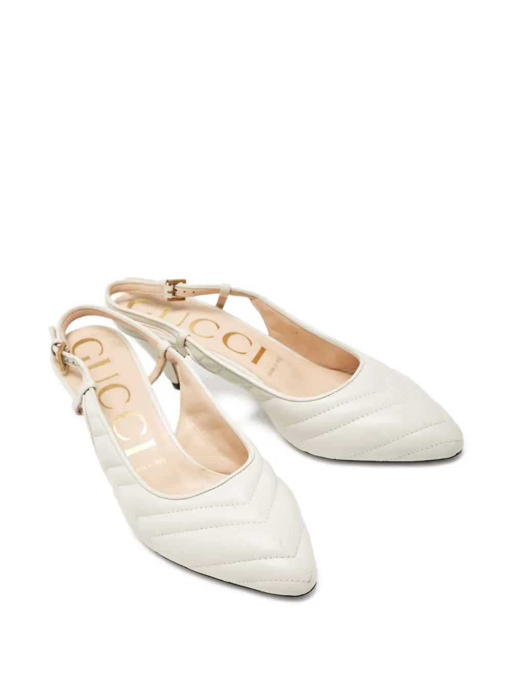 Gucci Pre-Owned 65 mm Marmont slingback pumps - Wit