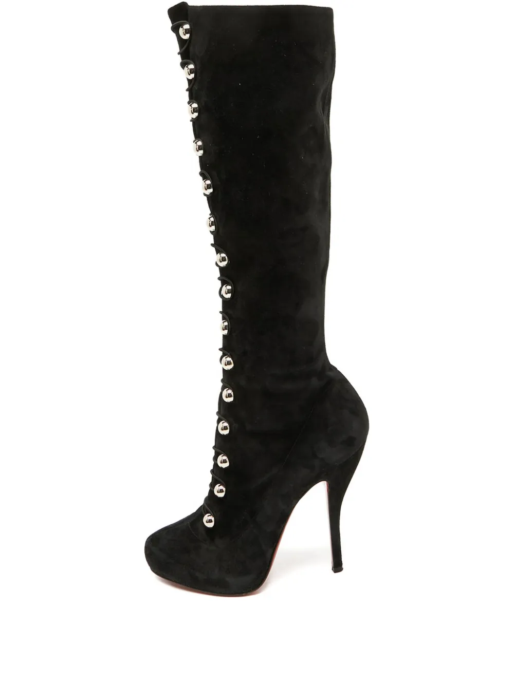 Christian Louboutin Pre-Owned 125mm Fabiola suede boots - ブラック Christian Louboutin Pre-Owned 125mm Fabiola suede boots - ブラック