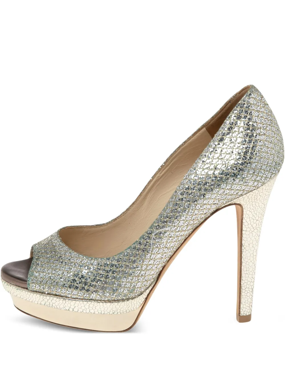 Jimmy Choo Pre-Owned 2023 110mm glitter pumps | Silver | Image 1