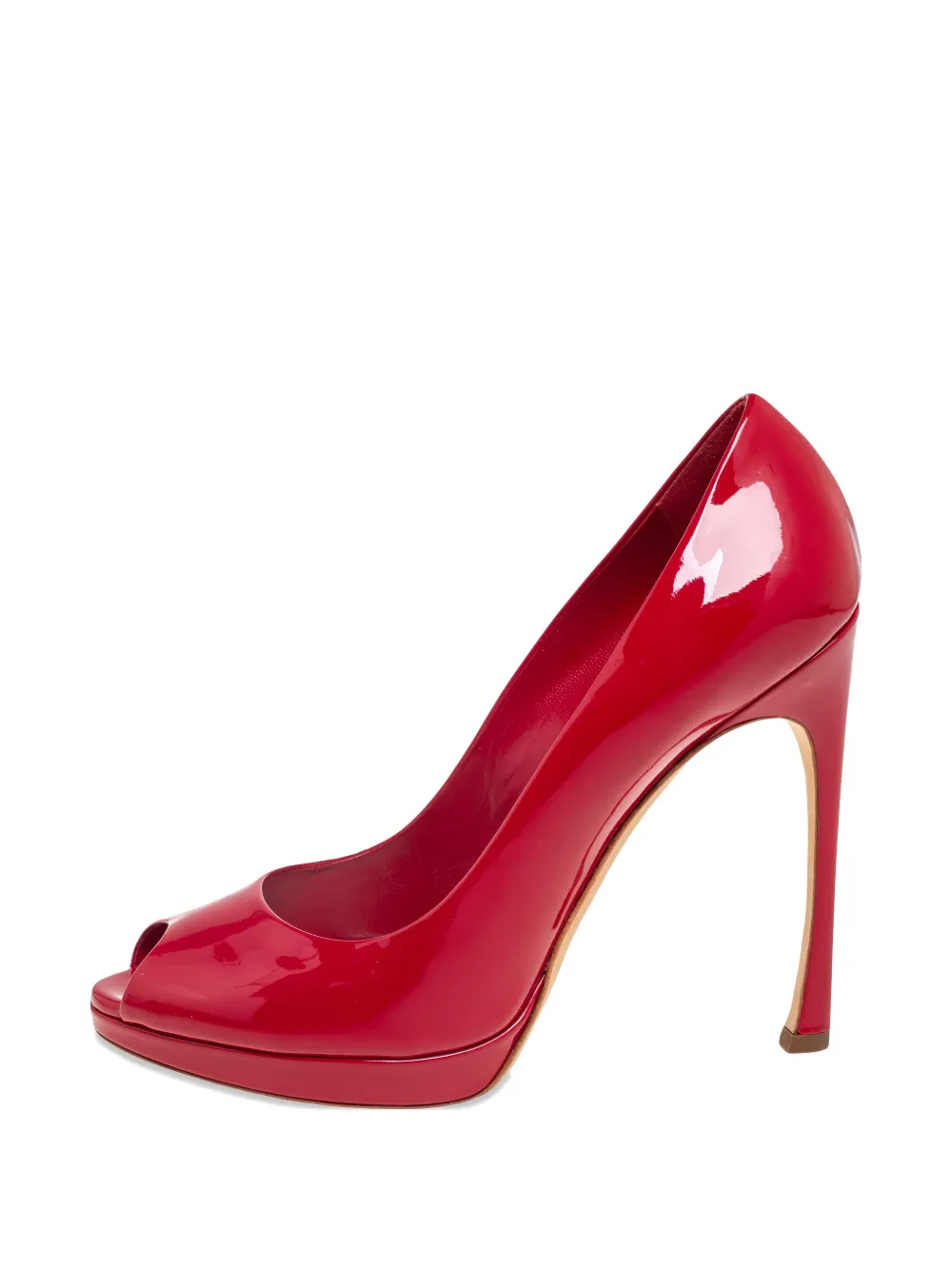 Christian Dior Pre-Owned 130 mm pumps met open neus - Rood