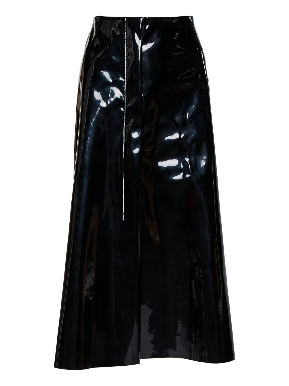 Marni Pre-Owned Gonna midi con finitura verniciata - Nero