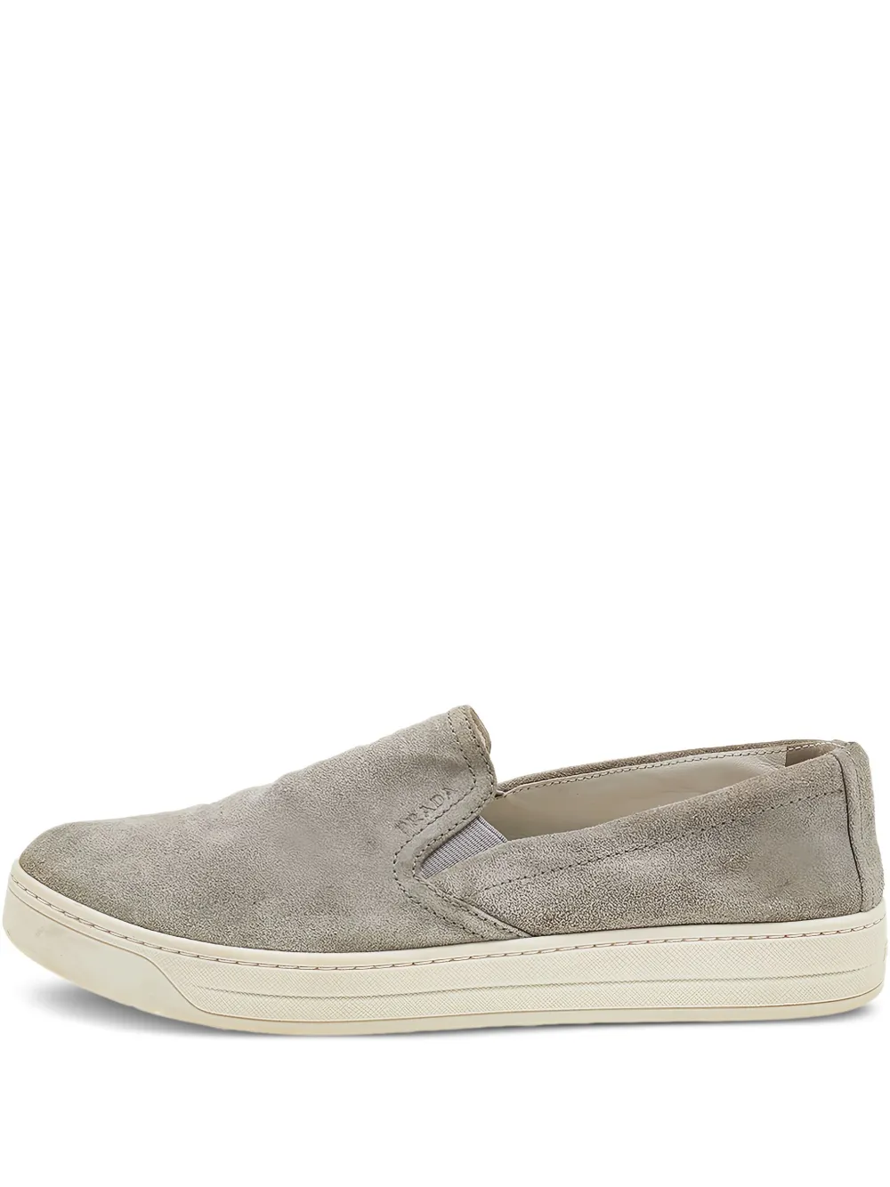 Prada Pre-Owned suede slip-on sneakers | Grey | Image 1
