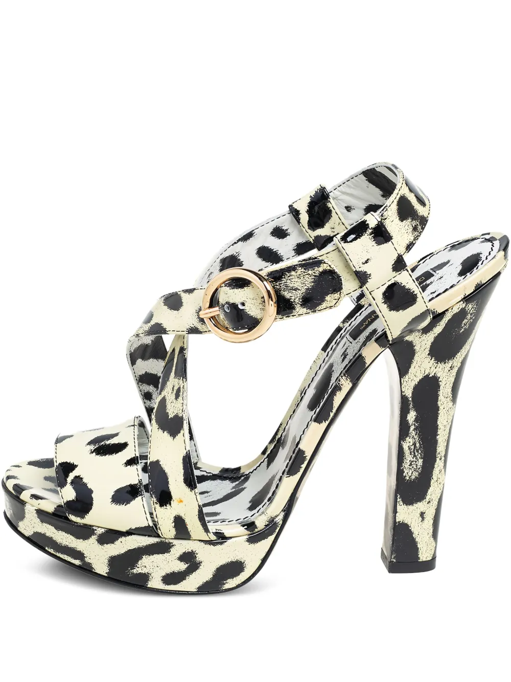 Dolce & Gabbana Pre-Owned 140mm animal-print sandals | Neutrals | Image 1
